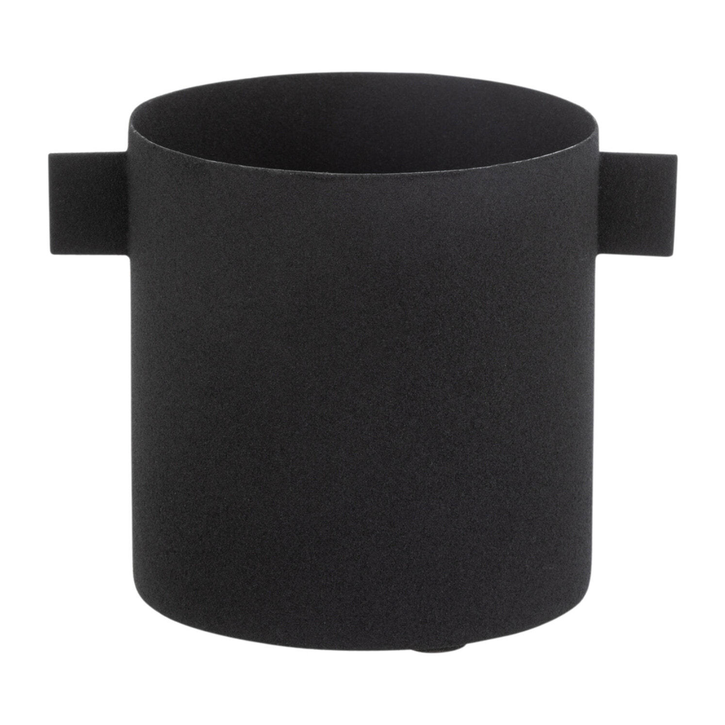 J-Line cache-pot Rond - métal - noir - small - 2 pièces - Ø 11 cm