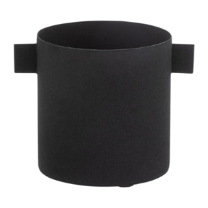 J-Line cache-pot Rond - métal - noir - small - 2 pièces - Ø 11 cm