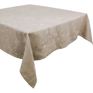 Nappe anti tache lin & coton motif jacquard Mille giverny naturel