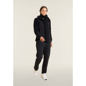 Sciarpa bouclé effetto lana con logo FY dorato