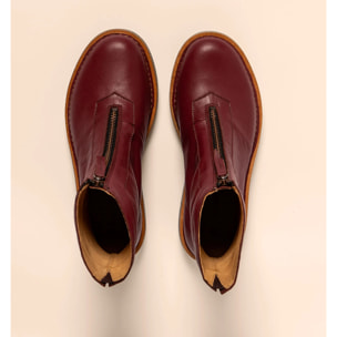 Botines N5581 SOFT NAPPA BURDEOS/VOLCANO color Burdeos
