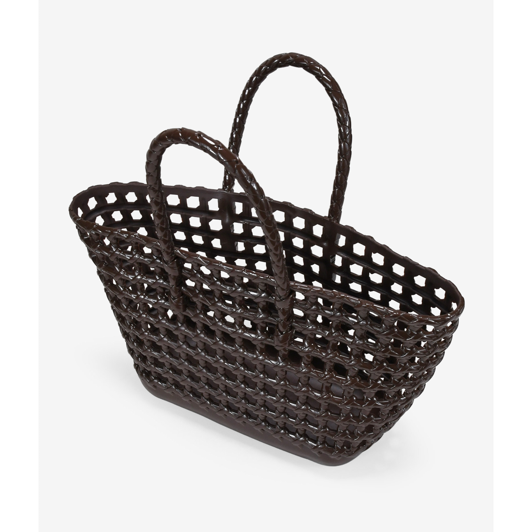 Bolso tote marrón de plástico