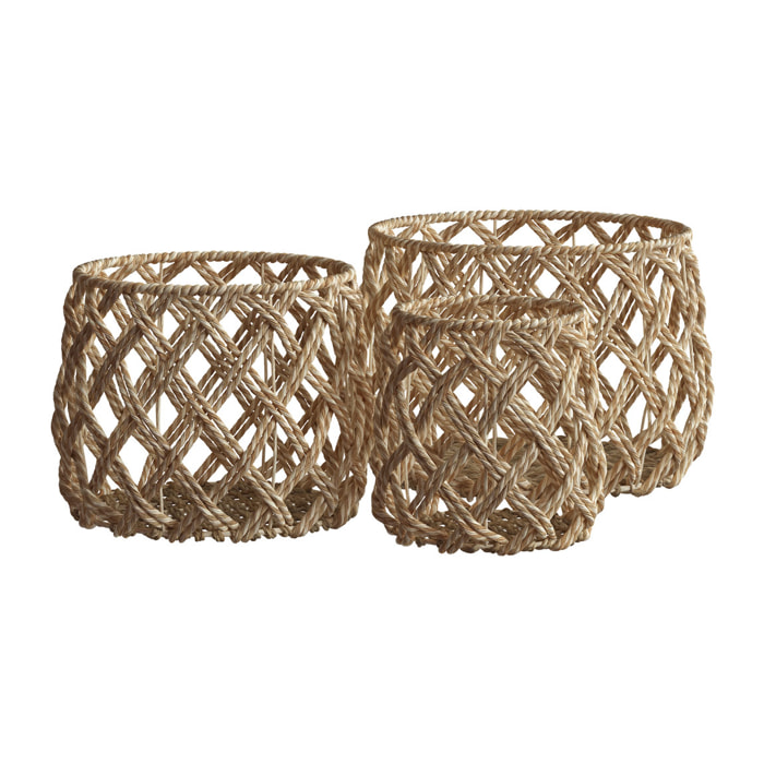 Set de 3 paniers Gillis en fibre naturelle