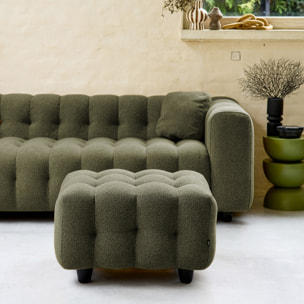 Pouf, repose-pieds pour canapé 3 places Leon bouclette texturée LEON