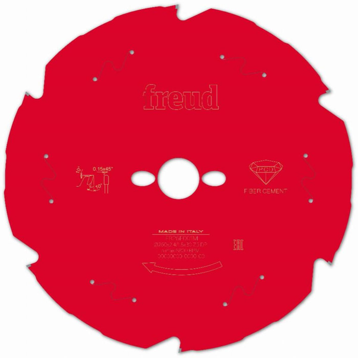 Lame diamant pour scie circulaire portative FREUD - Ø260 2,4/1,8 AL30 Z6 TD 10° - F03FS09849 -FR26F001M