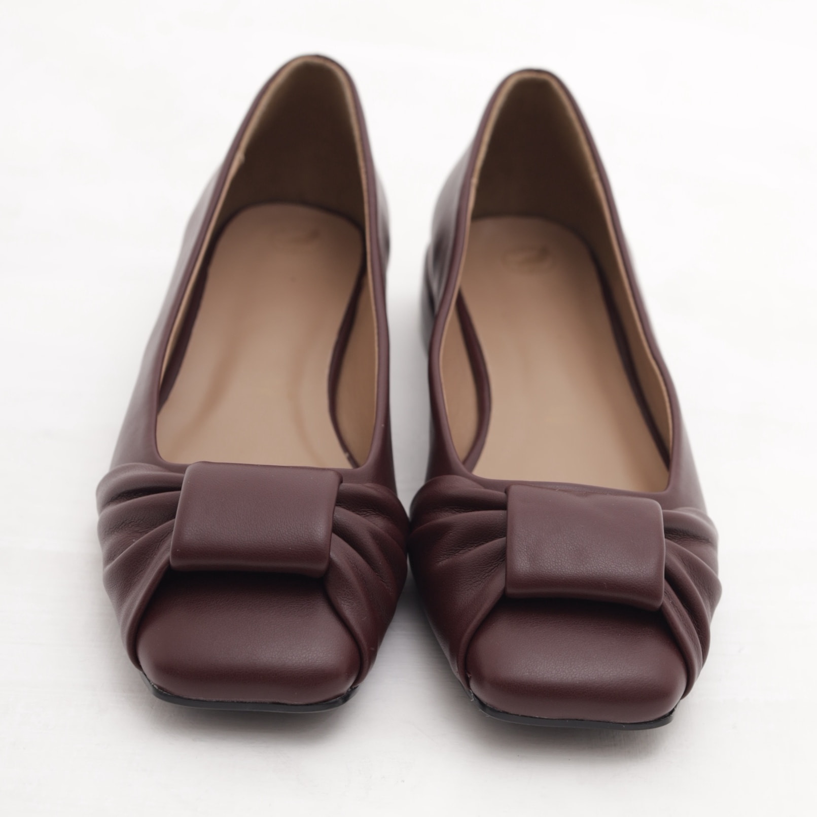 DECOLLETE FLAT FIOCCO BORDEAUX