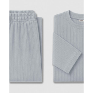 Pijama canalé raya ancha índigo