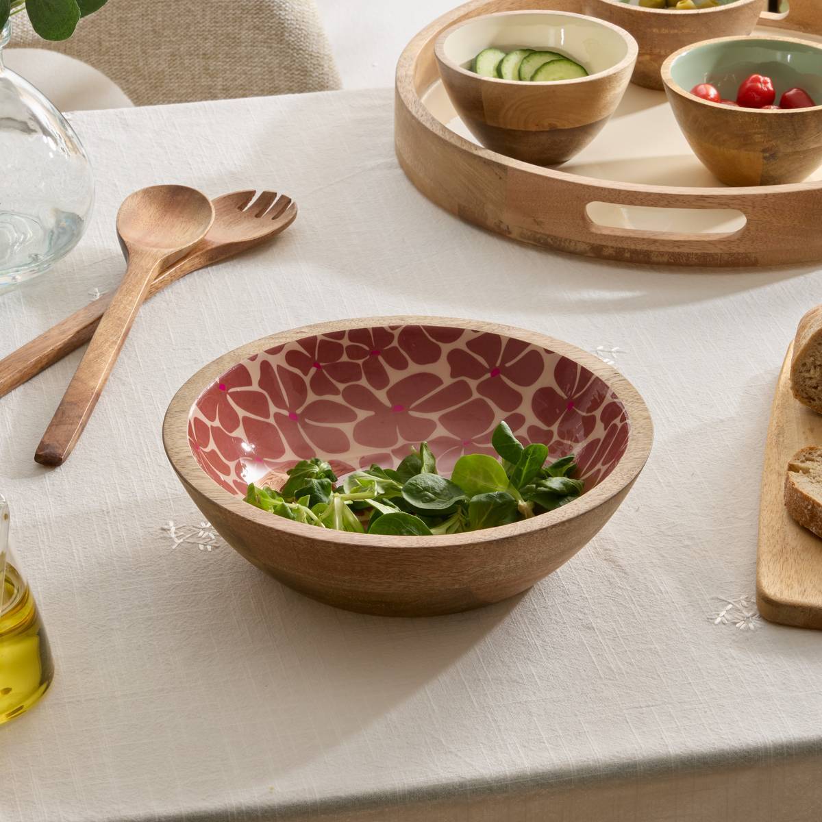 Saladier Inaya D19cm terracotta et manguier