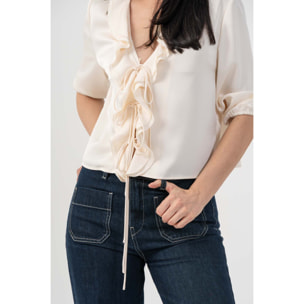 Kocca - Blusa con ruches Donna