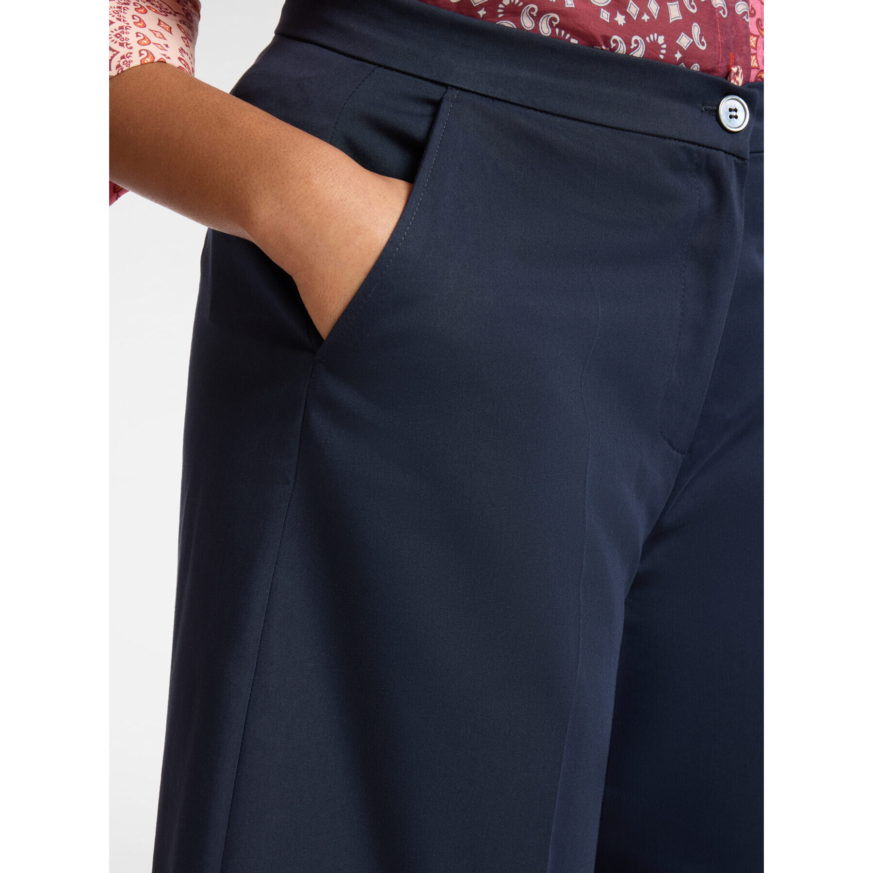 Elena Mirò - Pantalones cortos de mezcla de algodón - Azul