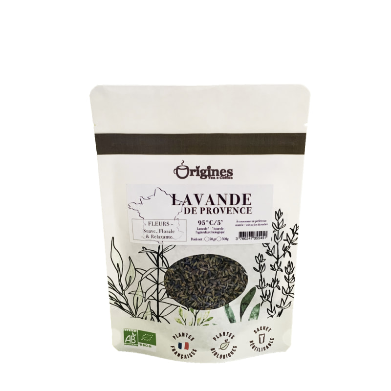 Lavande de Provence - Plantes naturelles Bio françaises - Sachet 50g