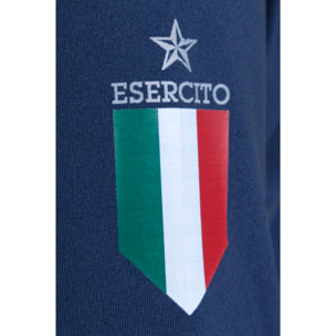 Felpa Esercito sport a maniche lunghe blu uomo