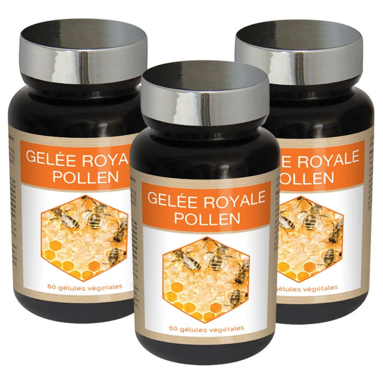 NUTRIEXPERT - Pollen Gelée Royale, Vitamine C - Soutien Des Défenses Naturelles - Favorise La Vitalité, Réduit La Fatigue - Contribue Au Système Immunitaire - Lot de 3 produits