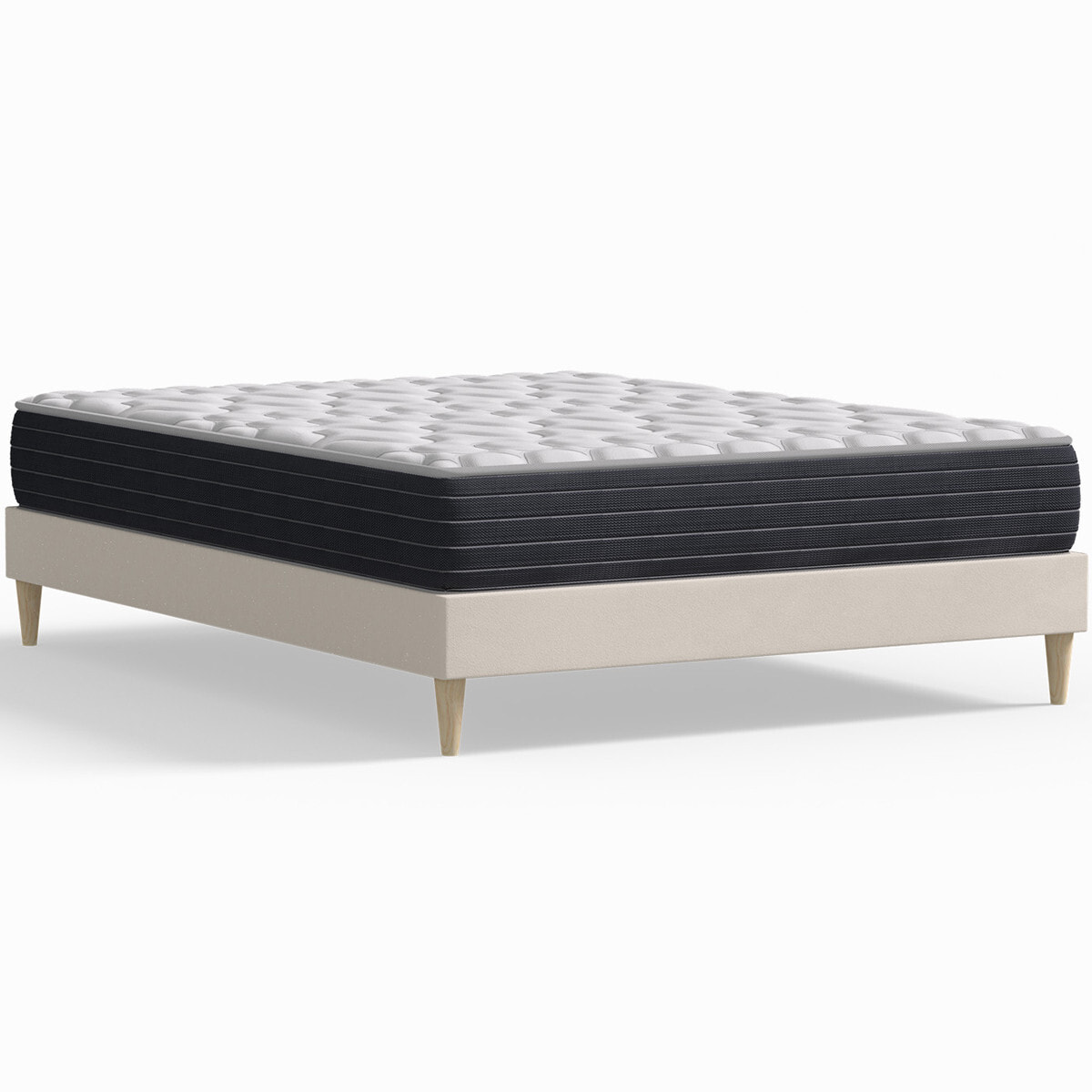 Pack lit en velours + Matelas mémoire de forme - DINA & MEMO HR