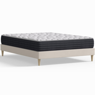 Pack lit en velours + Matelas mémoire de forme - DINA & MEMO HR