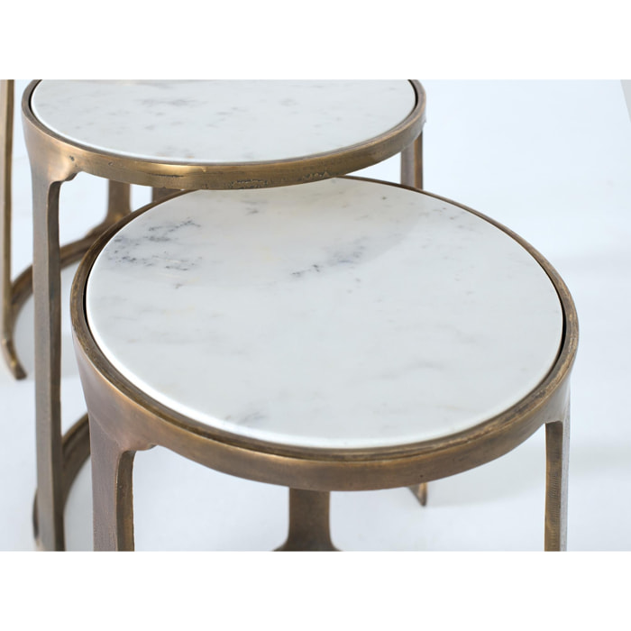 3 tables gigognes 56x45x45cm