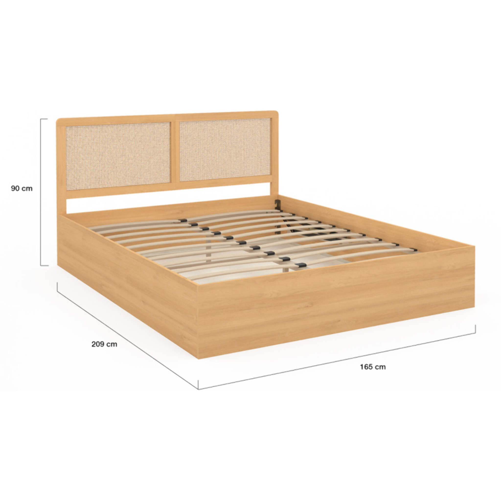 Lit coffre Eve 160x200cm cannage