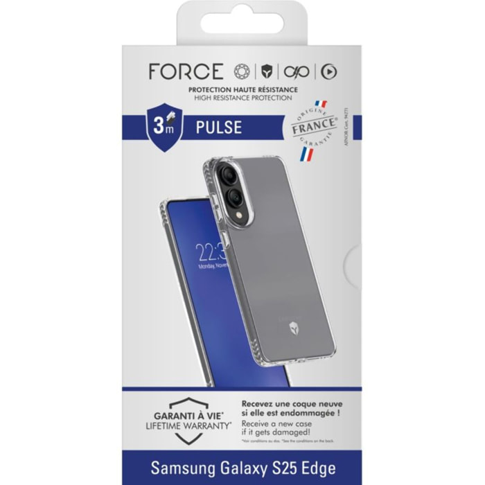 Coque FORCE CASE Galaxy S25 Edge Pulse transparente