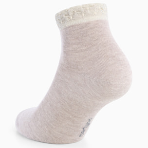 Calza Tosca con bordo in lamè goffrato