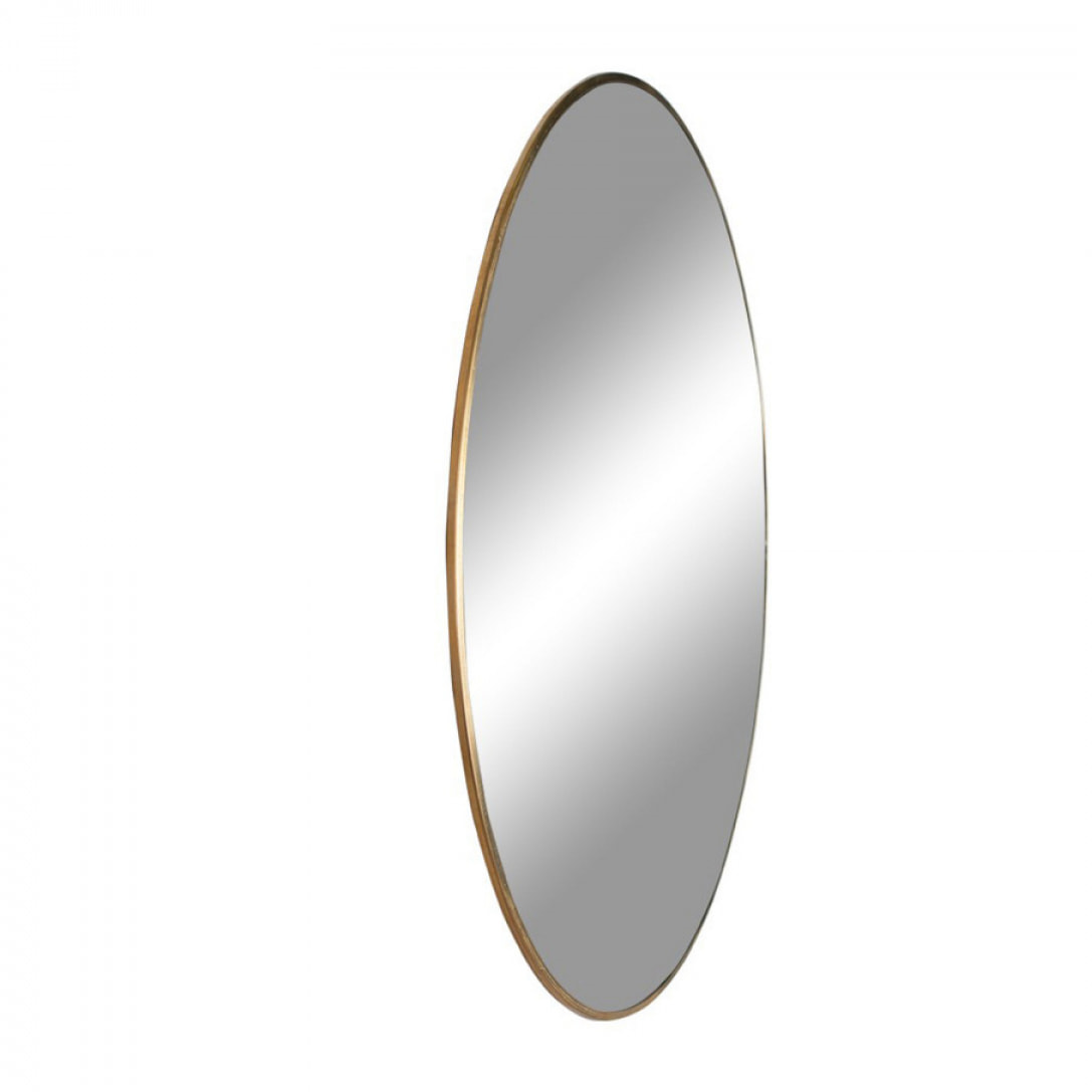 Jersey - Miroir rond en métal ø100cm : Couleur - Laiton.