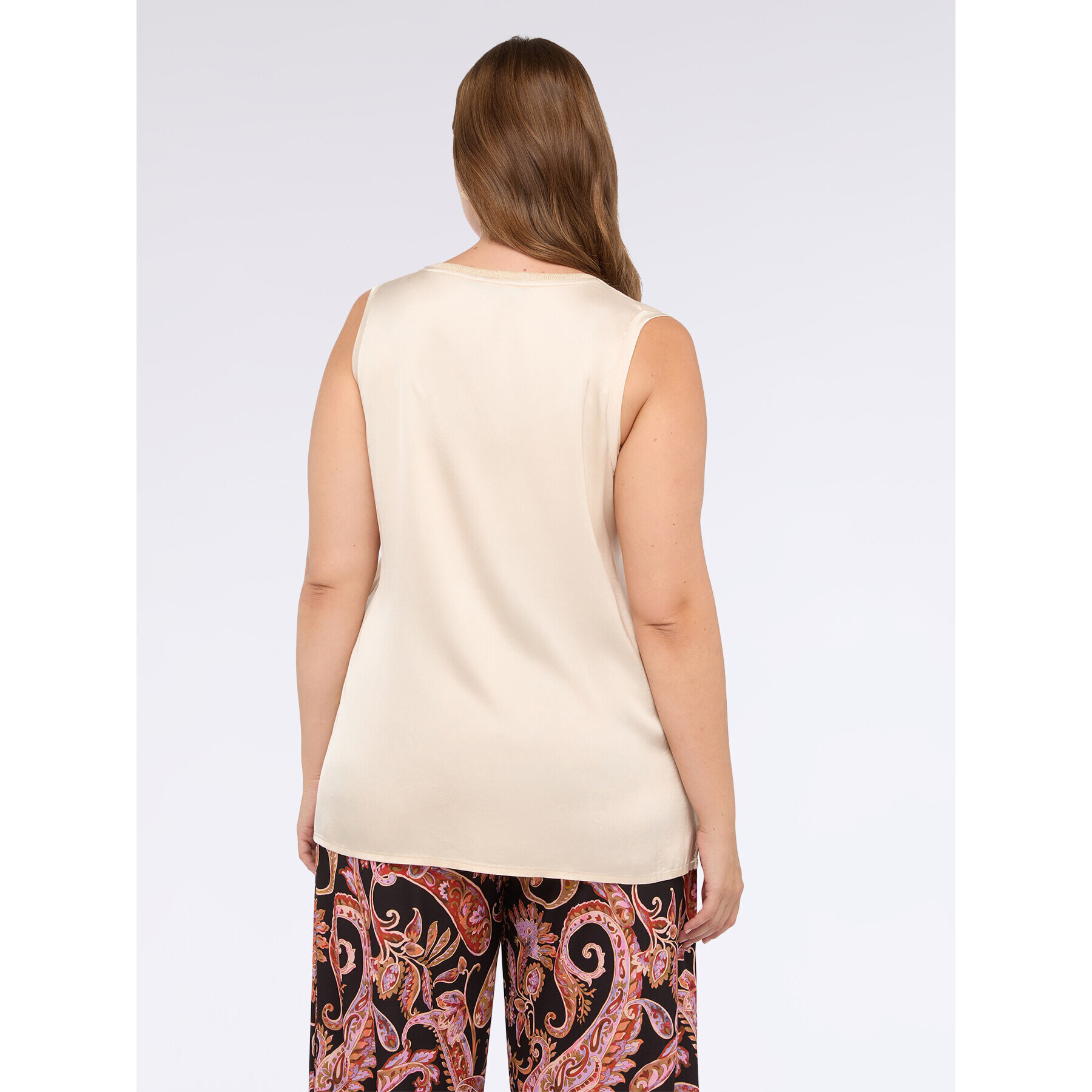 Fiorella Rubino - Top in raso con scollo a V - Oro