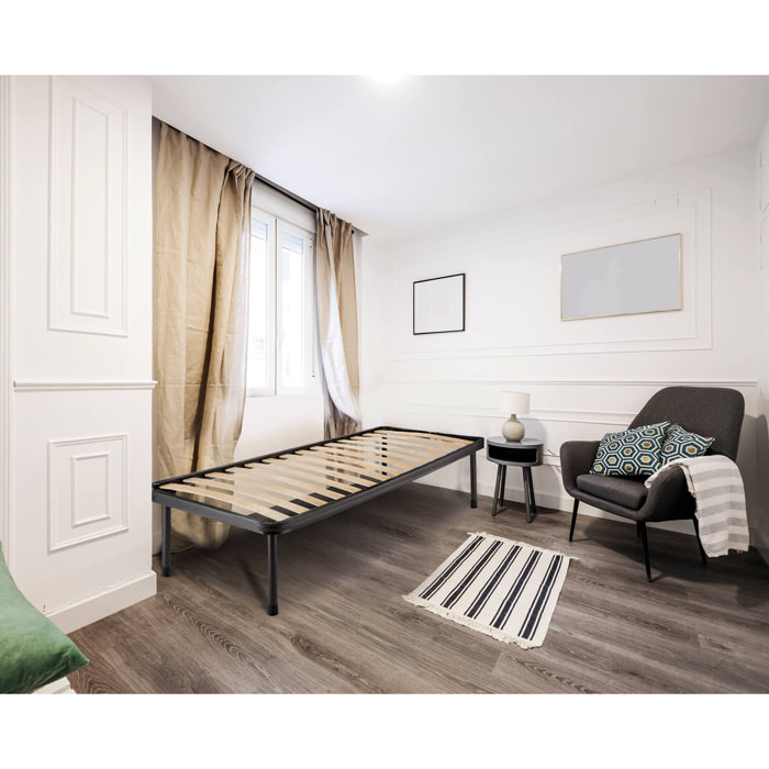 Rete letto singolo Ischia, Rete ortopedica a 14 doghe, 100% Made in Italy, 80x190h30 cm