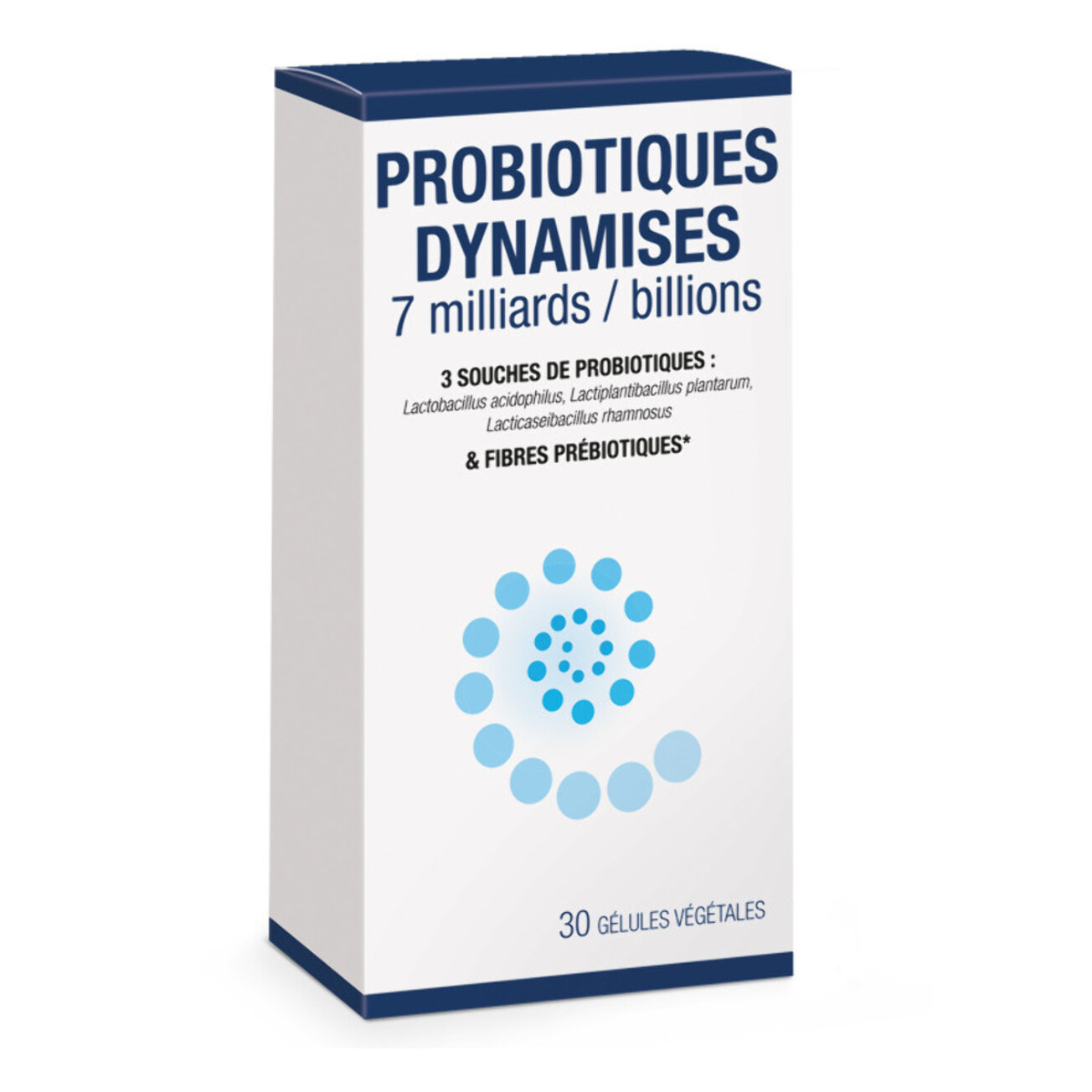 NUTRI EXPERT - Probiotiques Dynamisés - Favorise Equilibre De La Flore Intestinale -7 Milliards de Ferments Lactiques- 3 Souches Probiotiques - Riche en fibres prébiotiques - Sans Gluten - 30 Gélules