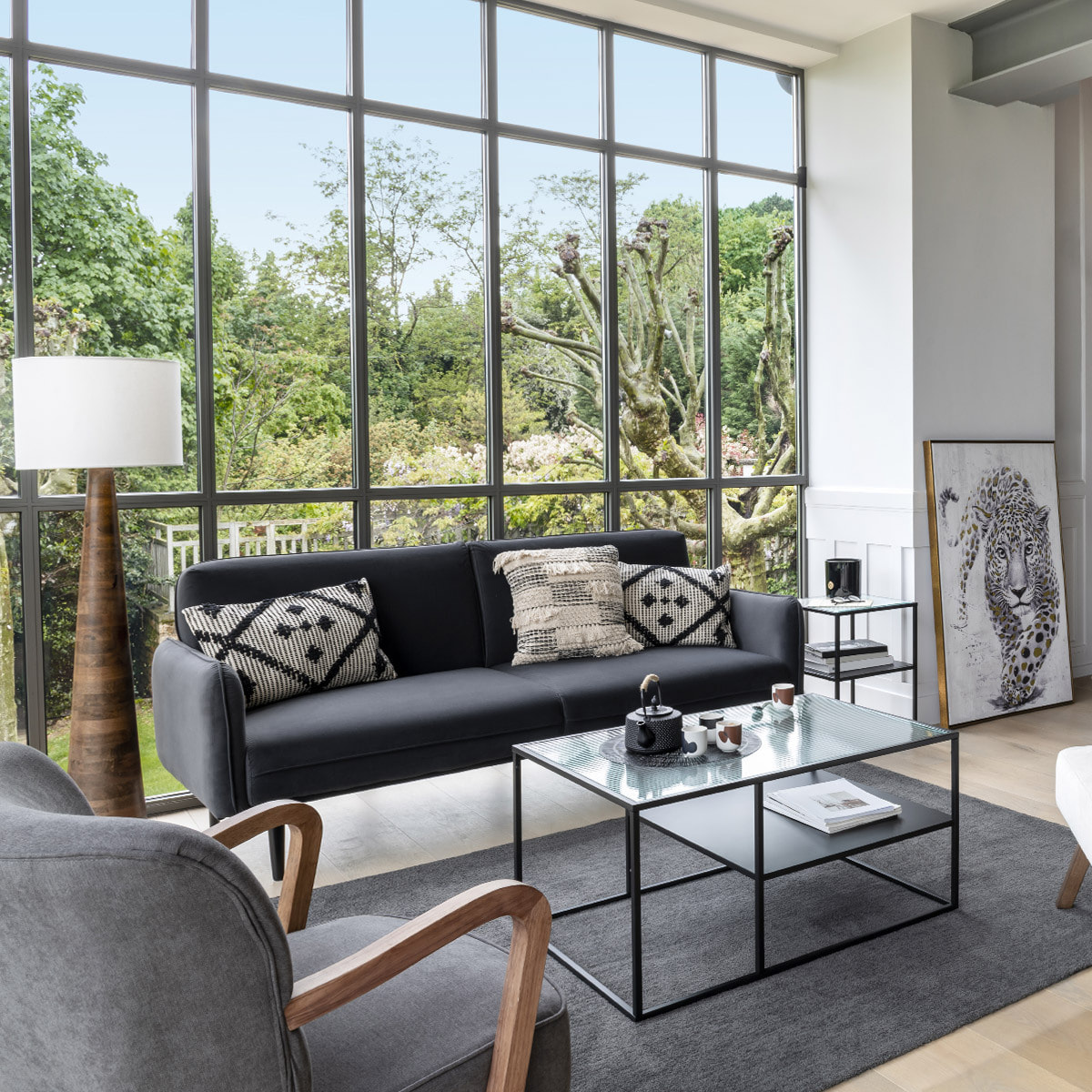 Tapis "Joanne" - gris ardoise - 160x230 cm