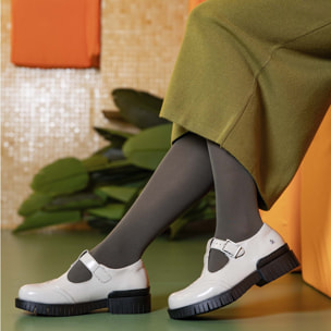 Zapatos 1834 NAPPA SHINNY CINDER-BLACK /OXFORD color Cinder-black