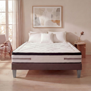Matelas Hybride Bellevue, Soutien Ferme, 24 cm, Ressorts Ensachés & Mémoire de Forme