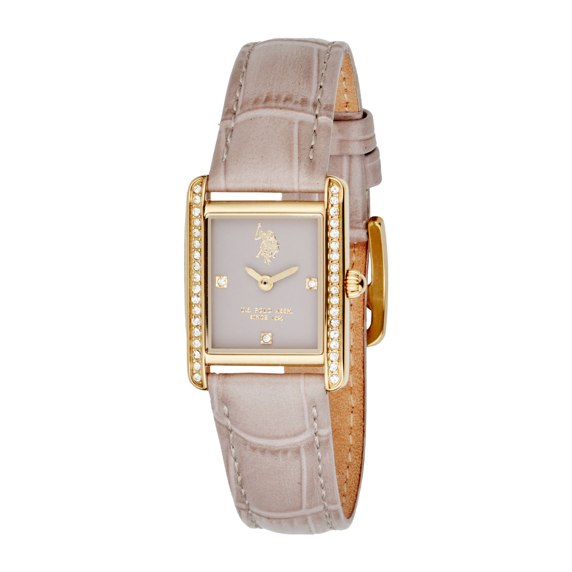 Orologio U.S. Polo Assn. in pelle grigia