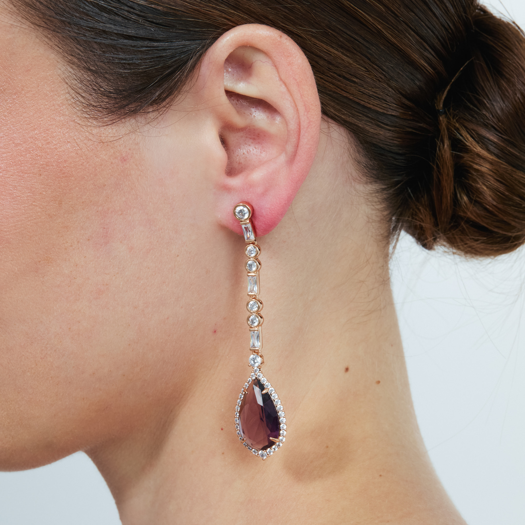 Pendientes Ibona acabado oro rosa 18k
