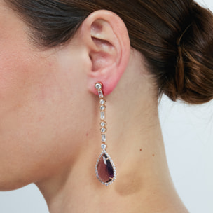 Pendientes Ibona acabado oro rosa 18k