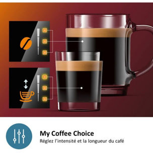 Expresso Broyeur PHILIPS EP2224/90 Noir Gris Perle série 2200