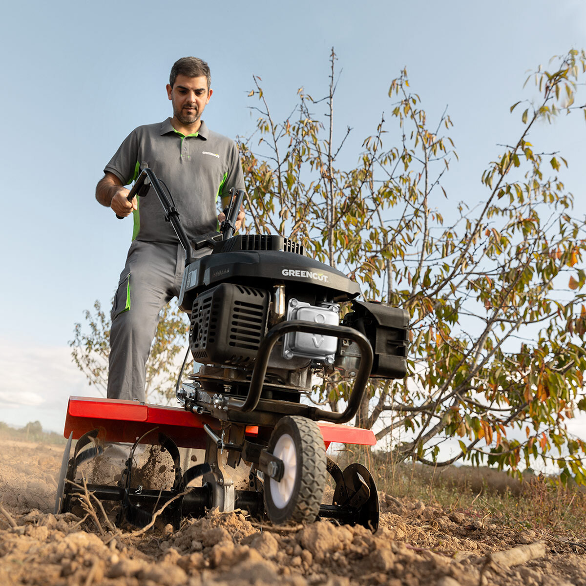 Motoazada de gasolina 161 cc Anchura de trabajo 56 cm - GREENCUT GTC190X