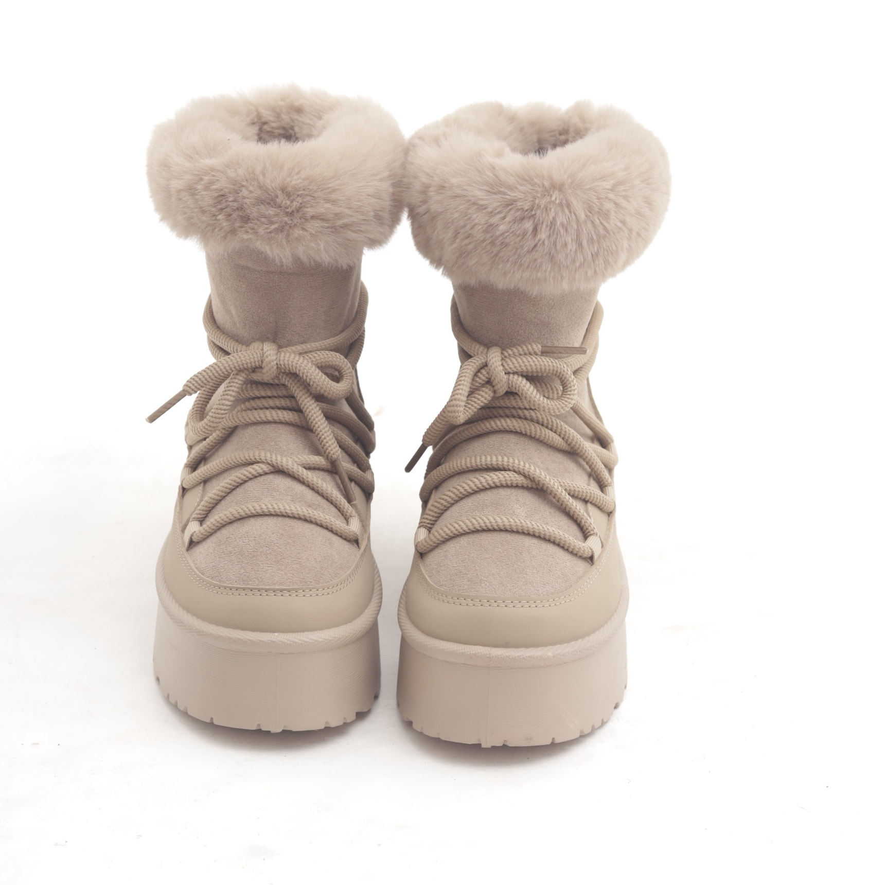 STIVALETTO MAMMUT LACCI TAUPE