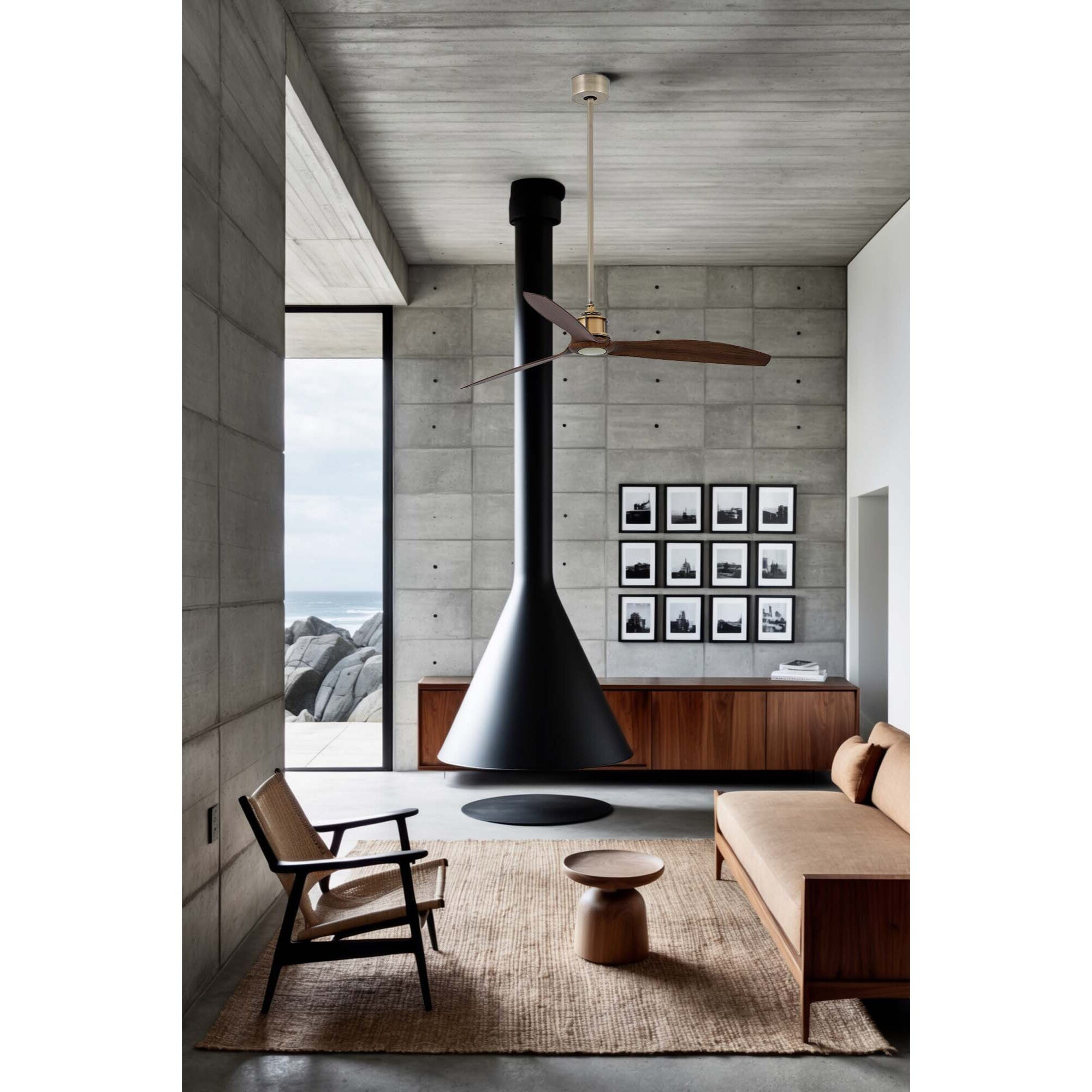 JUST FAN M Ventilador de techo oro viejo/nogal