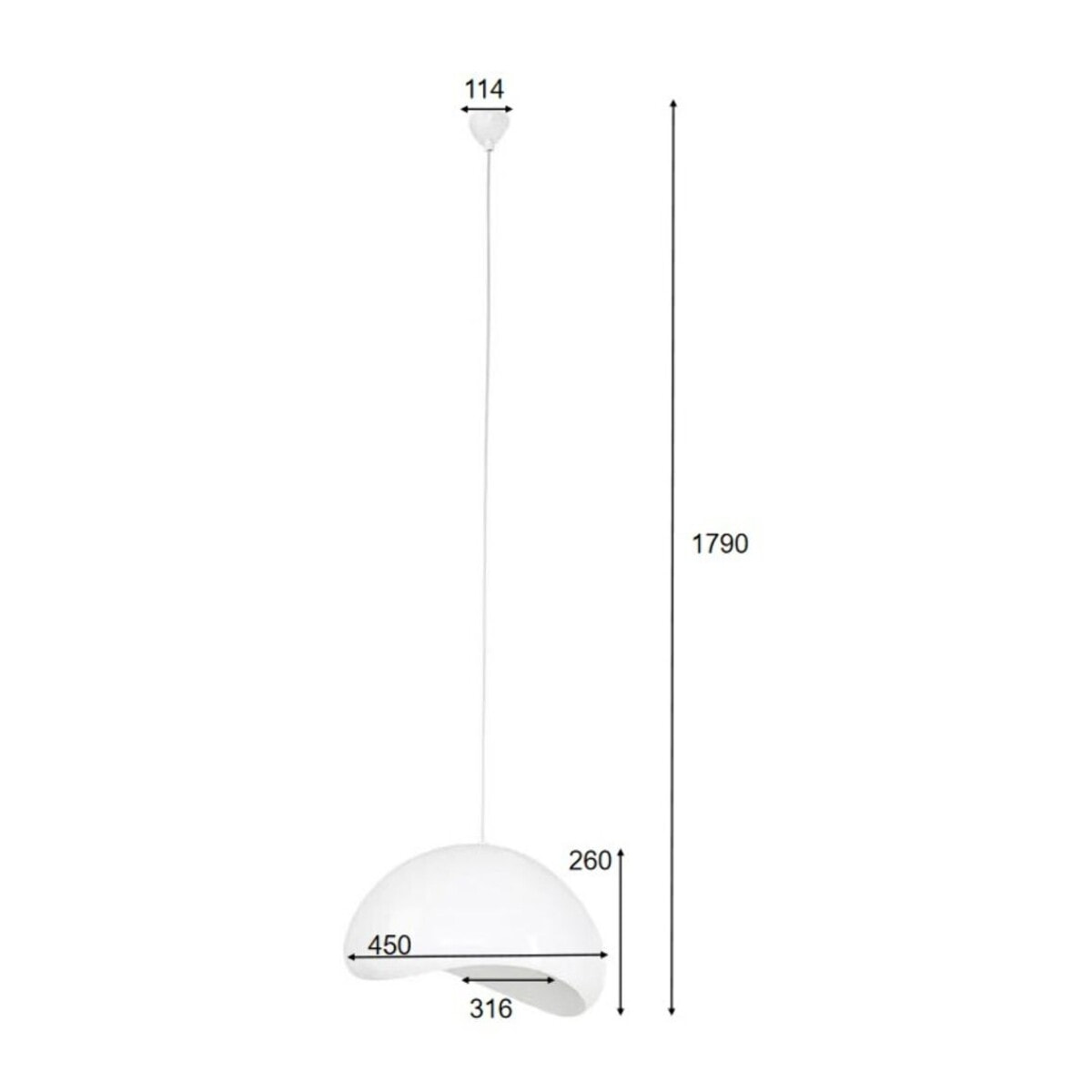 Suspension Cloud Beam 45cm blanche Kare Design