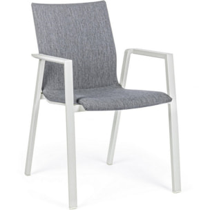 Set di 4 poltroncine ODEON impilabili gambe bianche