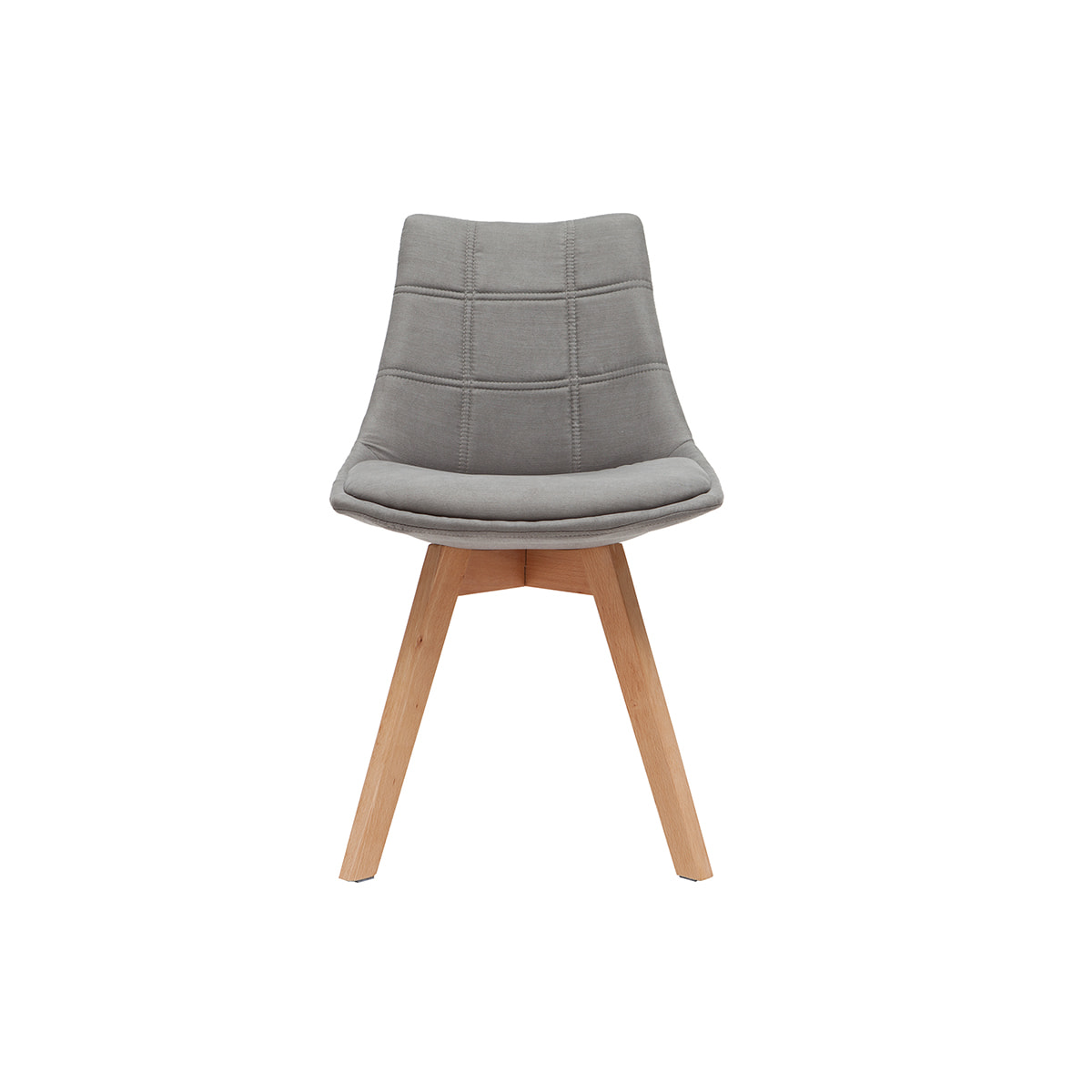 Chaises scandinaves en tissu gris et bois clair (lot de 2) MATILDE