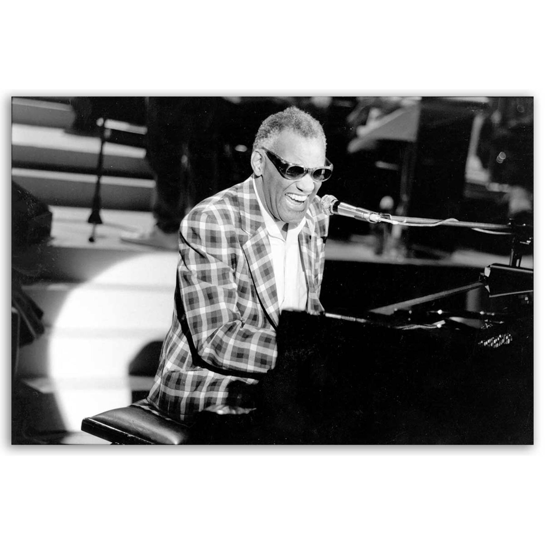 Affiche chanteur Ray Charles au piano en 1982 Affiche seule