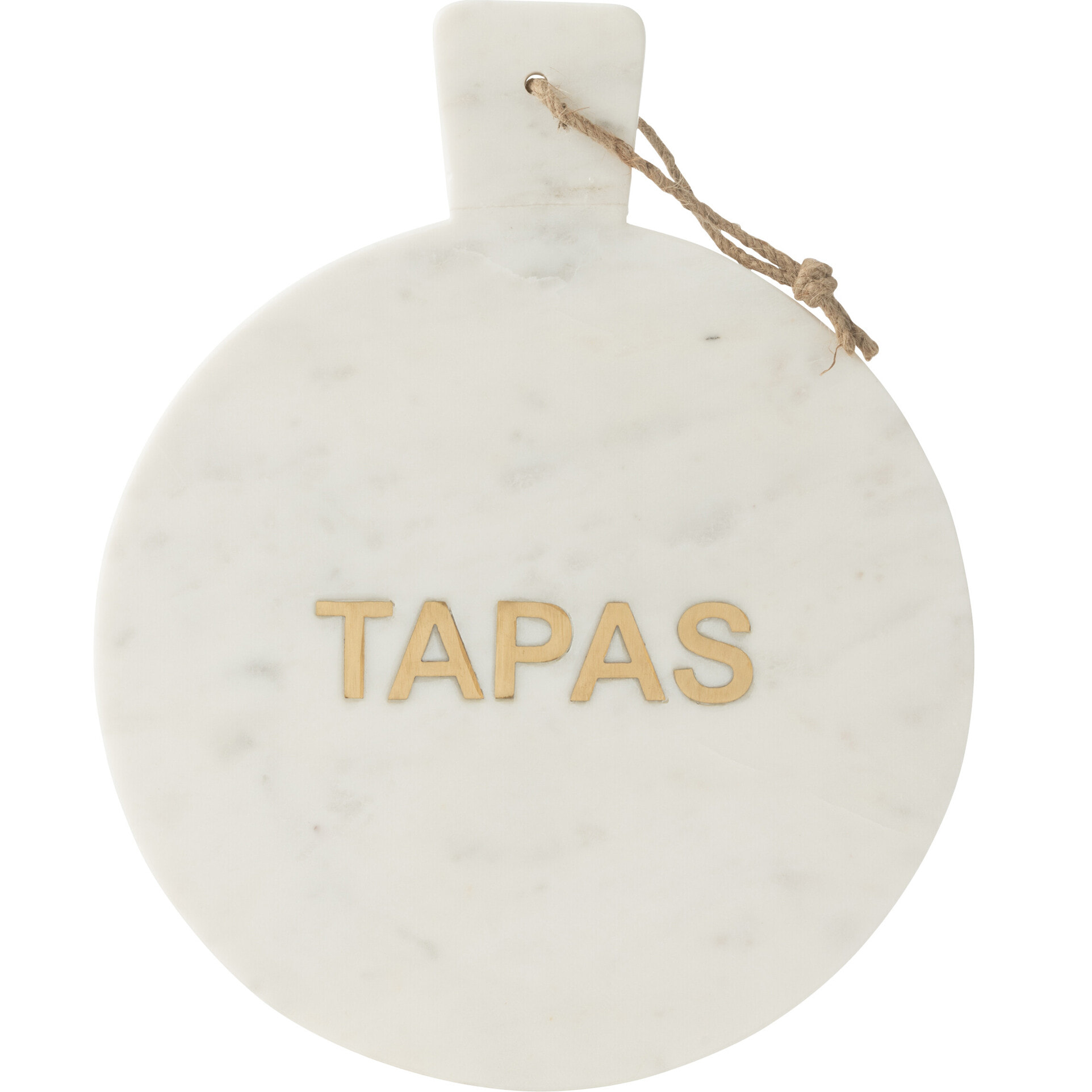 J-Line planche à fromage Rond Tapas Marbre - pierre - blanc