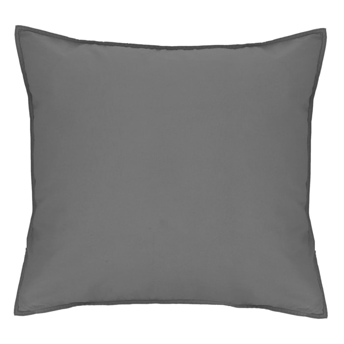Taie D'oreiller 100%coton 57fils Et Lyocell Acier