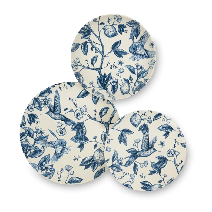 Service assiettes 12 pièces Excelsa – Colibri, Céramique Multicolore