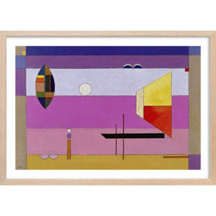 Poster Colds Stripes par Wassily Kandinsky Affiche + cadre en bois - Chêne