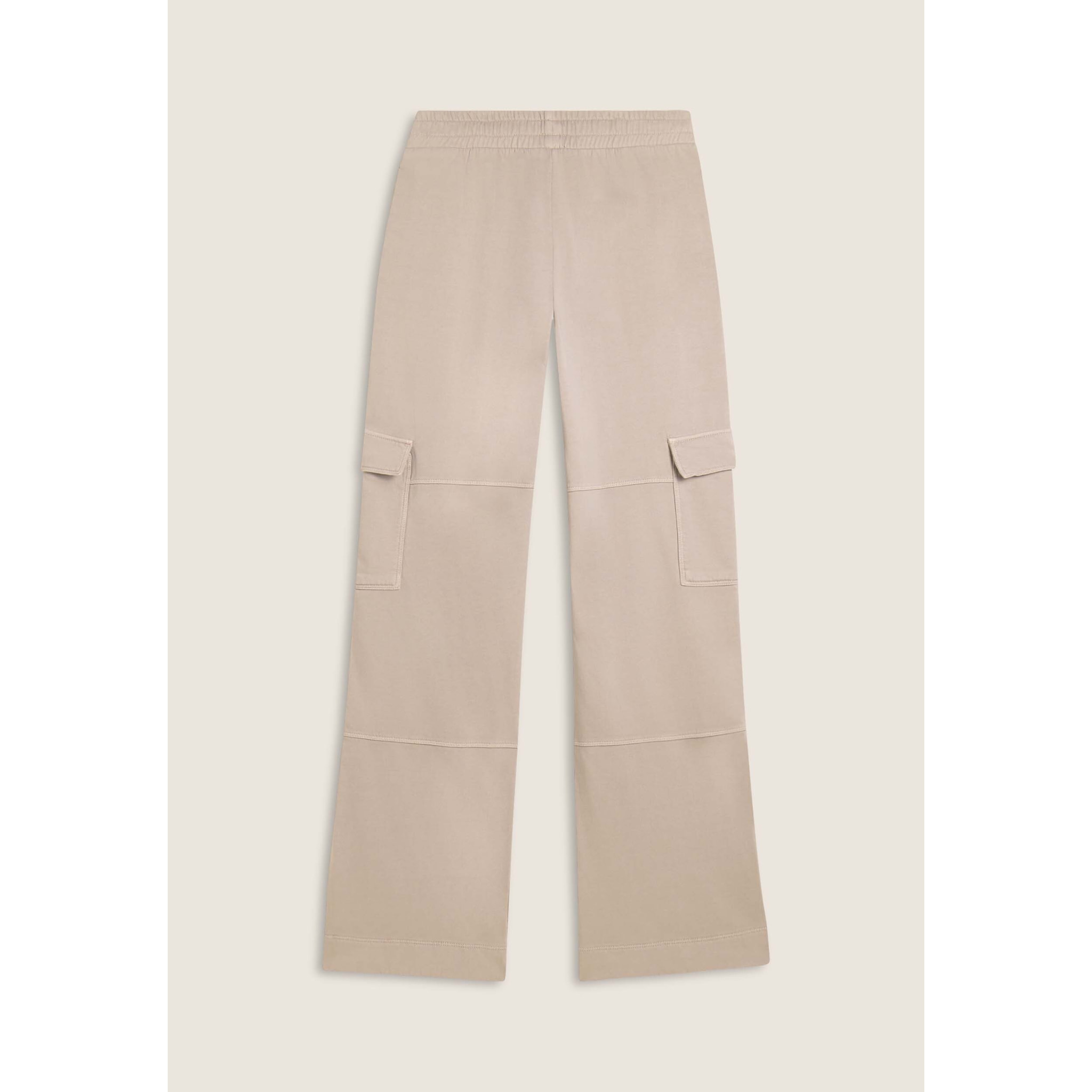 Pantaloni cargo wide leg in felpa con tasconi