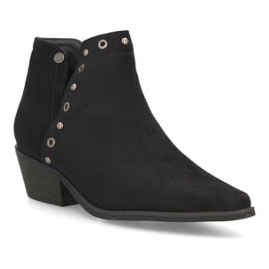Botines cowboy mujer con detalles metálicos