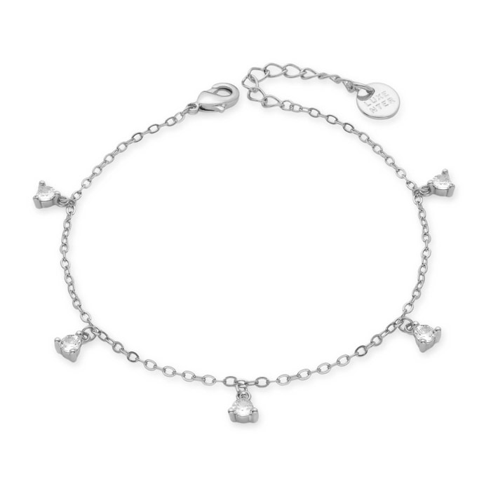 Pulsera de Circonita Brillante acabada en rodio