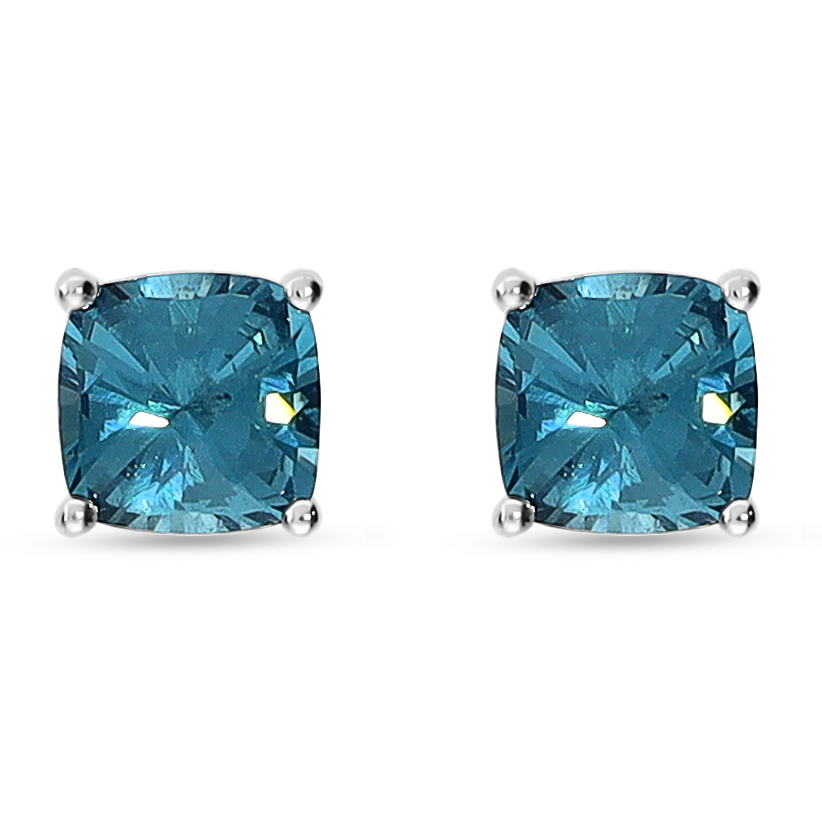 Orecchini in Argento 925 con Prisma Gem Blu