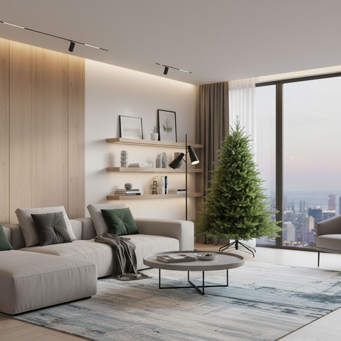 Minstix - Albero di Natale Tradizionale in PE e PVC Ø132x180H cm, 1002 Punte